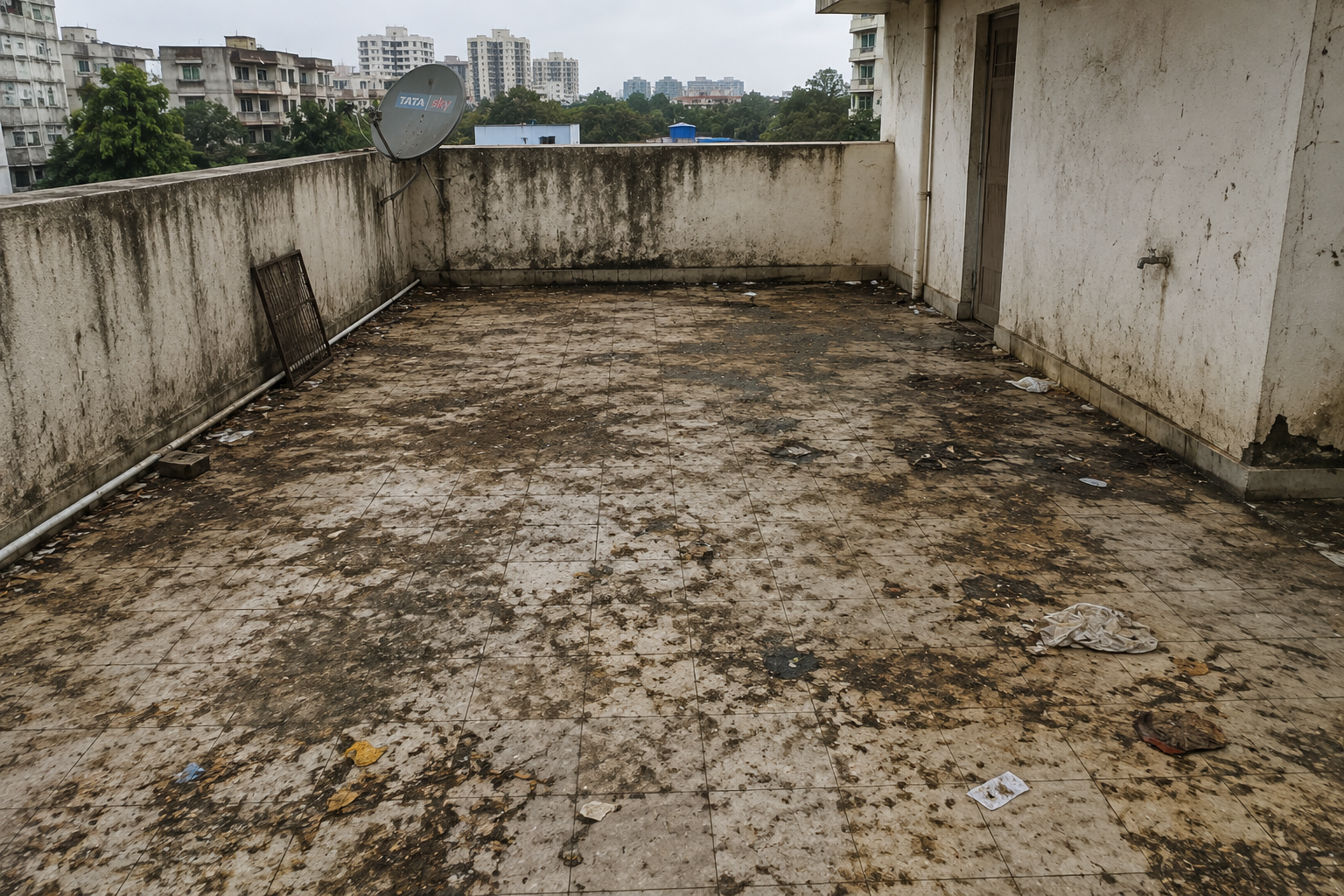 The same bathroom before Vanishpro deep cleaning